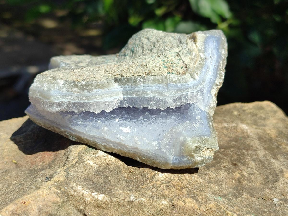 Natural Blue Lace Agate Geode Specimens x 6 From Nsanje, Malawi - Toprock Gemstones and Minerals 