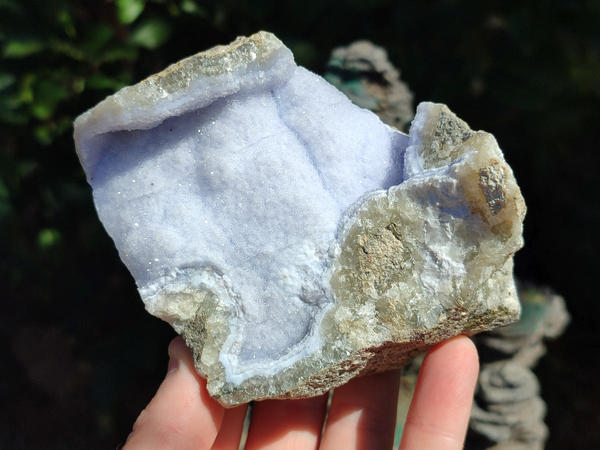 Natural Blue Lace Agate Geode Specimens x 6 From Nsanje, Malawi - Toprock Gemstones and Minerals 
