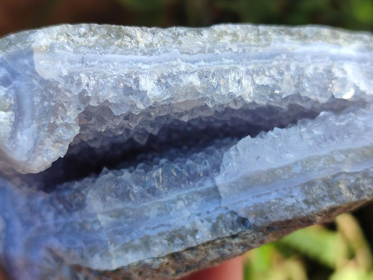 Natural Blue Lace Agate Geode Specimens x 6 From Nsanje, Malawi - Toprock Gemstones and Minerals 