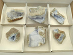 Natural Blue Lace Agate Geode Specimens x 6 From Nsanje, Malawi - Toprock Gemstones and Minerals 