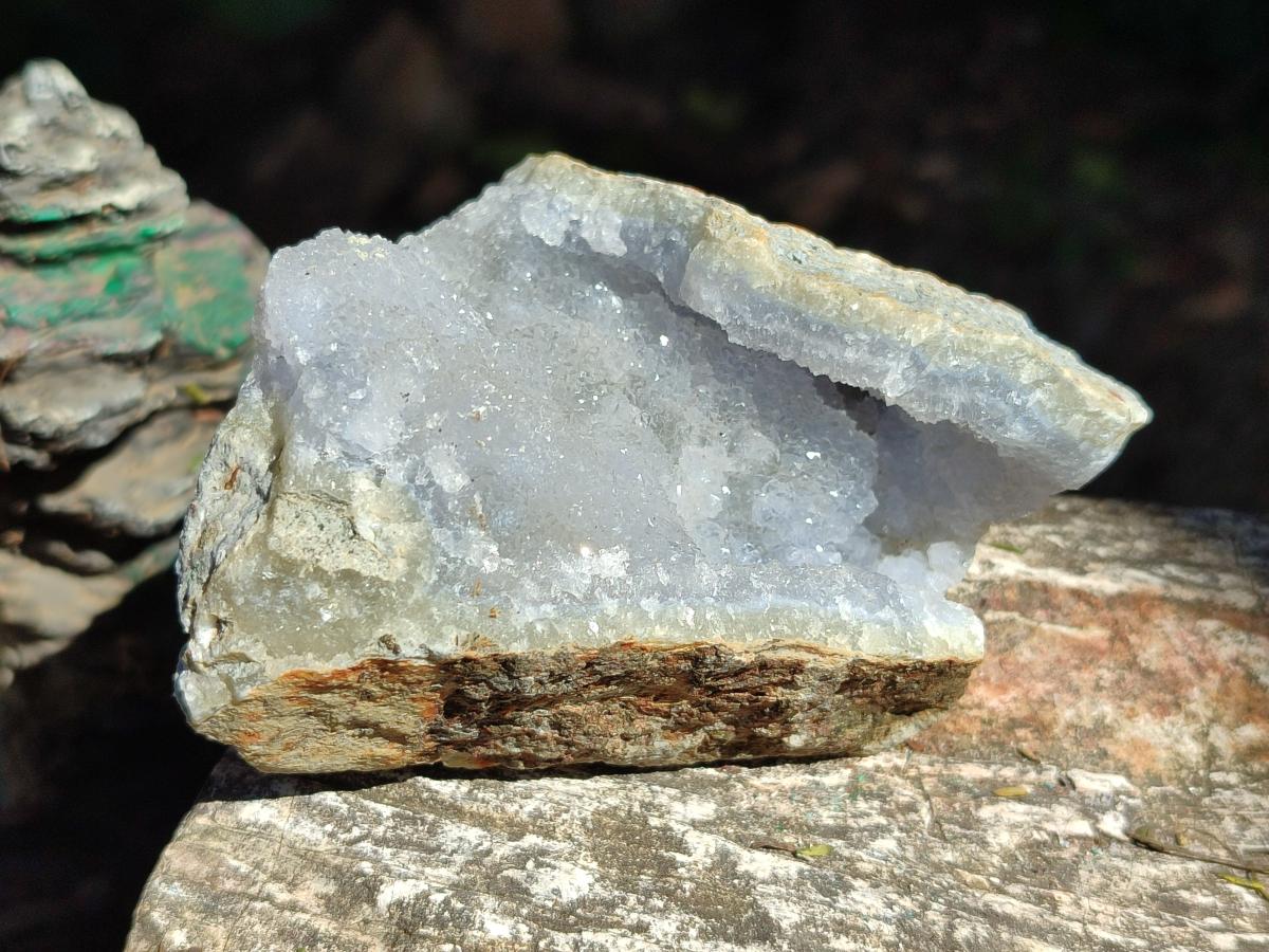 Natural Blue Lace Agate Geode Specimens x 6 From Nsanje, Malawi - Toprock Gemstones and Minerals 