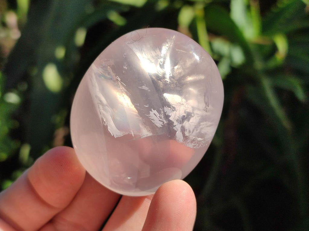 Polished Gemmy Rose Quartz Palm Stones x 24 From Madagascar - Toprock Gemstones and Minerals 