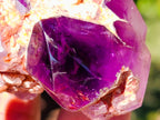 Polished Clear Quartz Crystals and Window Amethyst x 3 From Madagascar - Toprock Gemstones and Minerals 
