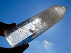Polished Clear Quartz Crystals and Window Amethyst x 3 From Madagascar - Toprock Gemstones and Minerals 