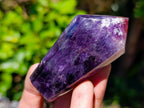 Polished Chevron Amethyst Crystals x 6 From Madagascar - Toprock Gemstones and Minerals 