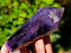 Polished Chevron Amethyst Crystals x 6 From Madagascar - Toprock Gemstones and Minerals 