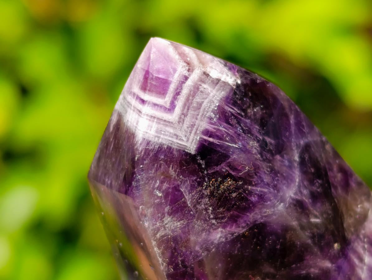 Polished Chevron Amethyst Crystals x 6 From Madagascar - Toprock Gemstones and Minerals 