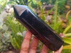 Polished Black Basalt Display Crystals x 5 From Madagascar - Toprock Gemstones and Minerals 