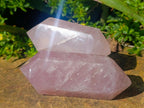 Polished Double Terminated Gemmy Rose Quartz Crystals x 6 From Madagascar - Toprock Gemstones and Minerals 