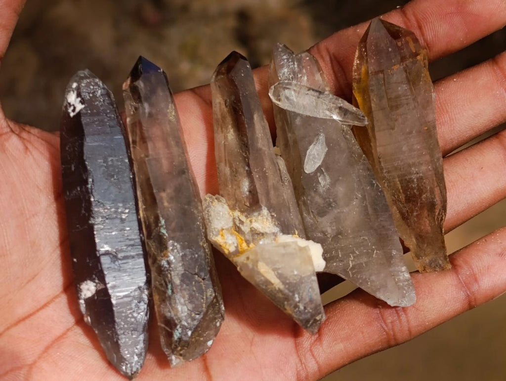 Natural Smokey Quartz Crystals x 35 From Mulanje, Malawi - Toprock Gemstones and Minerals 