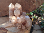 Natural White Phantom Cascading Smokey Luena Quartz Clusters x 2 From Luena, Congo - Toprock Gemstones and Minerals 