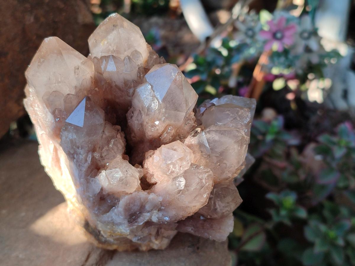 Natural White Phantom Cascading Smokey Luena Quartz Clusters x 2 From Luena, Congo - Toprock Gemstones and Minerals 