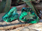 Polished Flower Banded Malachite Free Forms x 5 From Congo - Toprock Gemstones and Minerals 