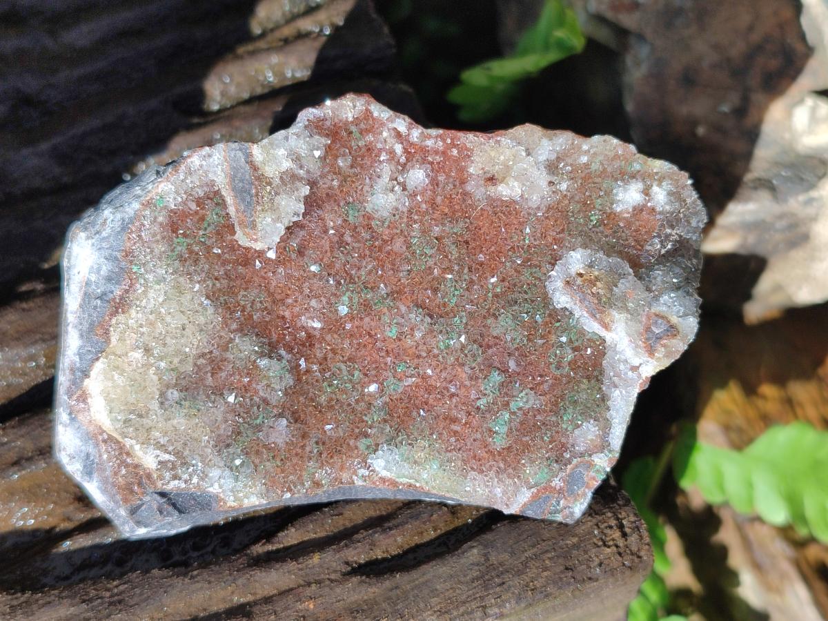 Natural Drusy Salrose Cobaltoan Dolomite with Malachite x 6 From Kakanda, Congo - Toprock Gemstones and Minerals 