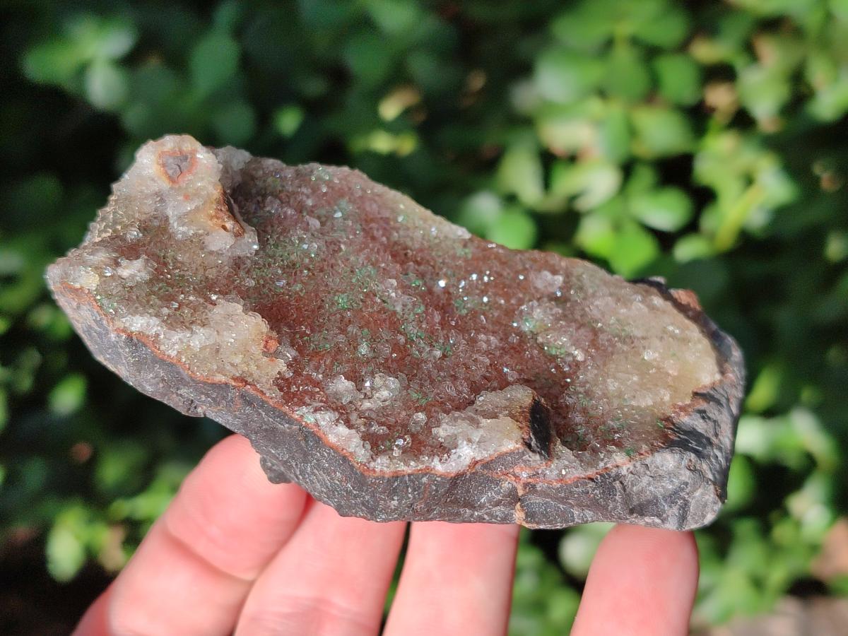 Natural Drusy Salrose Cobaltoan Dolomite with Malachite x 6 From Kakanda, Congo - Toprock Gemstones and Minerals 