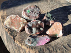 Natural Drusy Salrose Cobaltoan Dolomite with Malachite x 6 From Kakanda, Congo - Toprock Gemstones and Minerals 