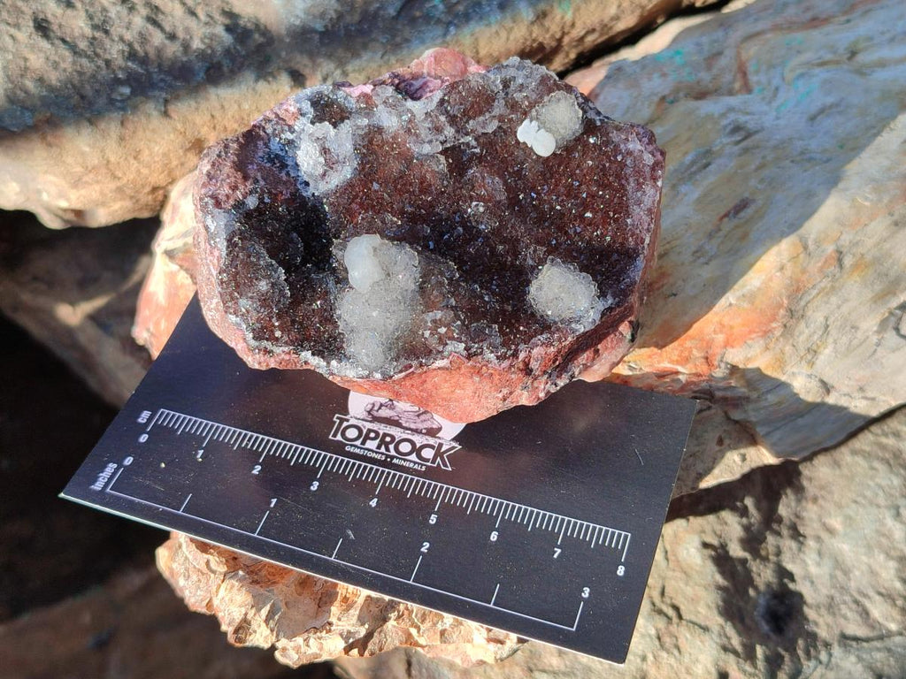 Natural Drusy Salrose Cobaltoan Dolomite with Malachite x 6 From Kakanda, Congo - Toprock Gemstones and Minerals 