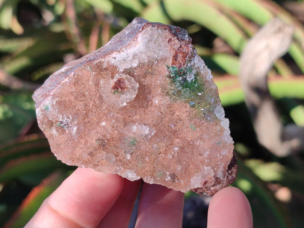 Natural Drusy Salrose Cobaltoan Dolomite with Malachite x 6 From Kakanda, Congo - Toprock Gemstones and Minerals 