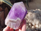 Polished Chevron Amethyst Crystals x 2 From Madagascar - Toprock Gemstones and Minerals 