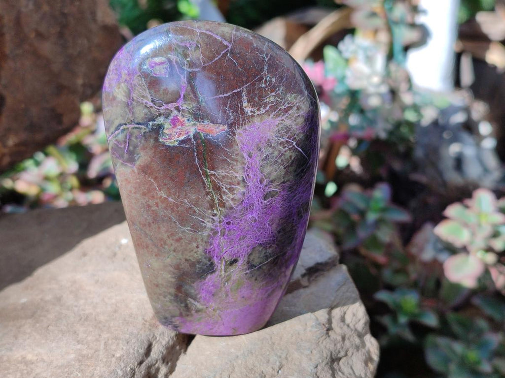 Polished Stichtite Standing Display Free Forms x 4 From Barberton, South Africa - Toprock Gemstones and Minerals 