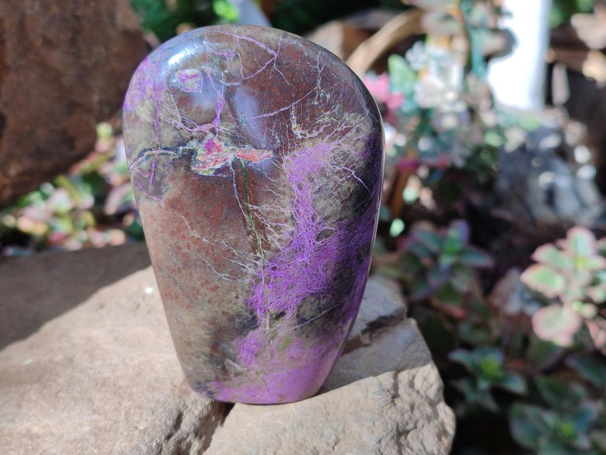 Polished Stichtite Standing Display Free Forms x 4 From Barberton, South Africa - Toprock Gemstones and Minerals 