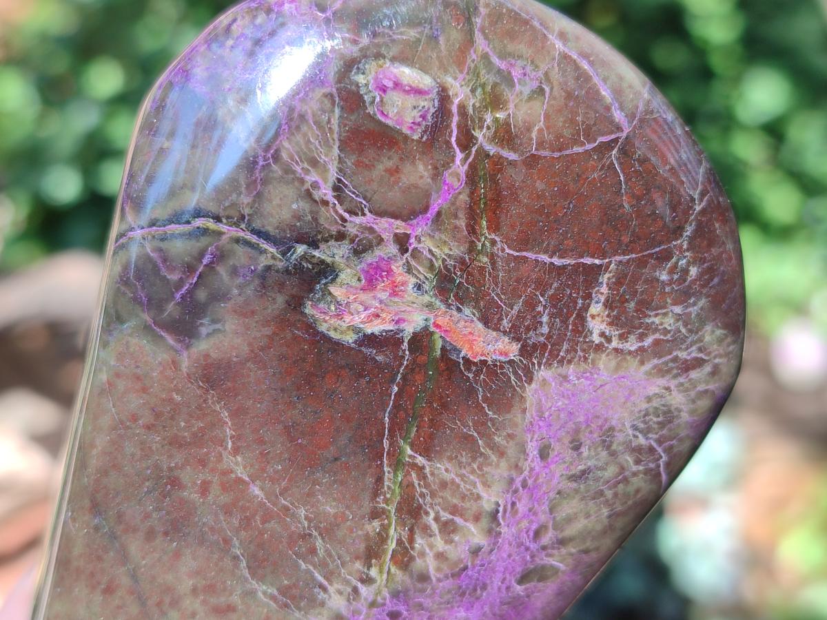 Polished Stichtite Standing Display Free Forms x 4 From Barberton, South Africa - Toprock Gemstones and Minerals 