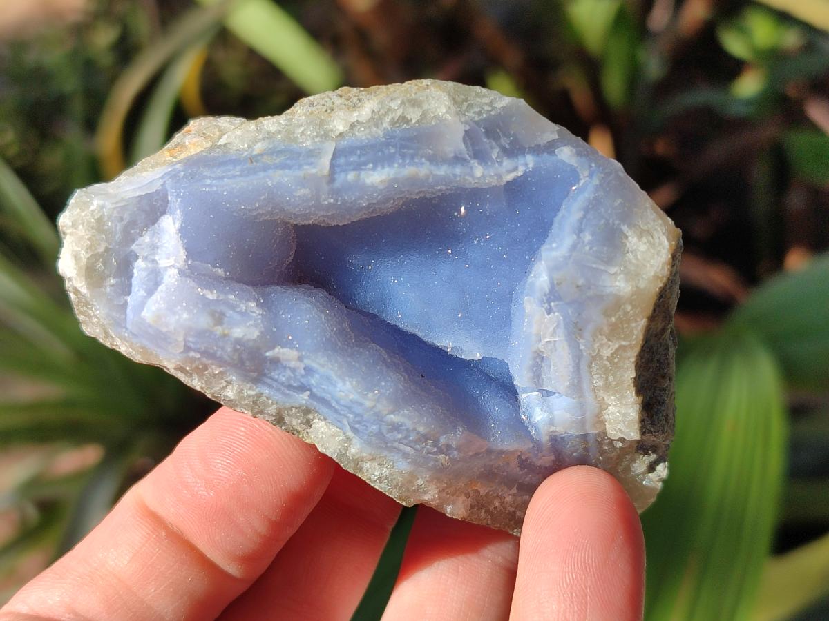 Natural Blue Lace Agate Geode Specimens x 35 From Nsanje, Malawi - Toprock Gemstones and Minerals 