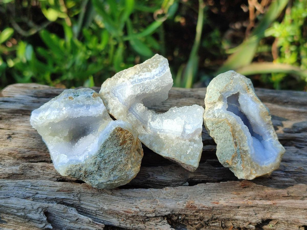 Natural Blue Lace Agate Geode Specimens x 35 From Nsanje, Malawi - Toprock Gemstones and Minerals 