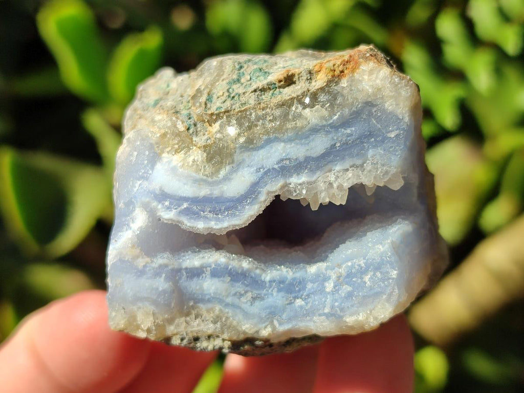 Natural Blue Lace Agate Geode Specimens x 35 From Nsanje, Malawi - Toprock Gemstones and Minerals 
