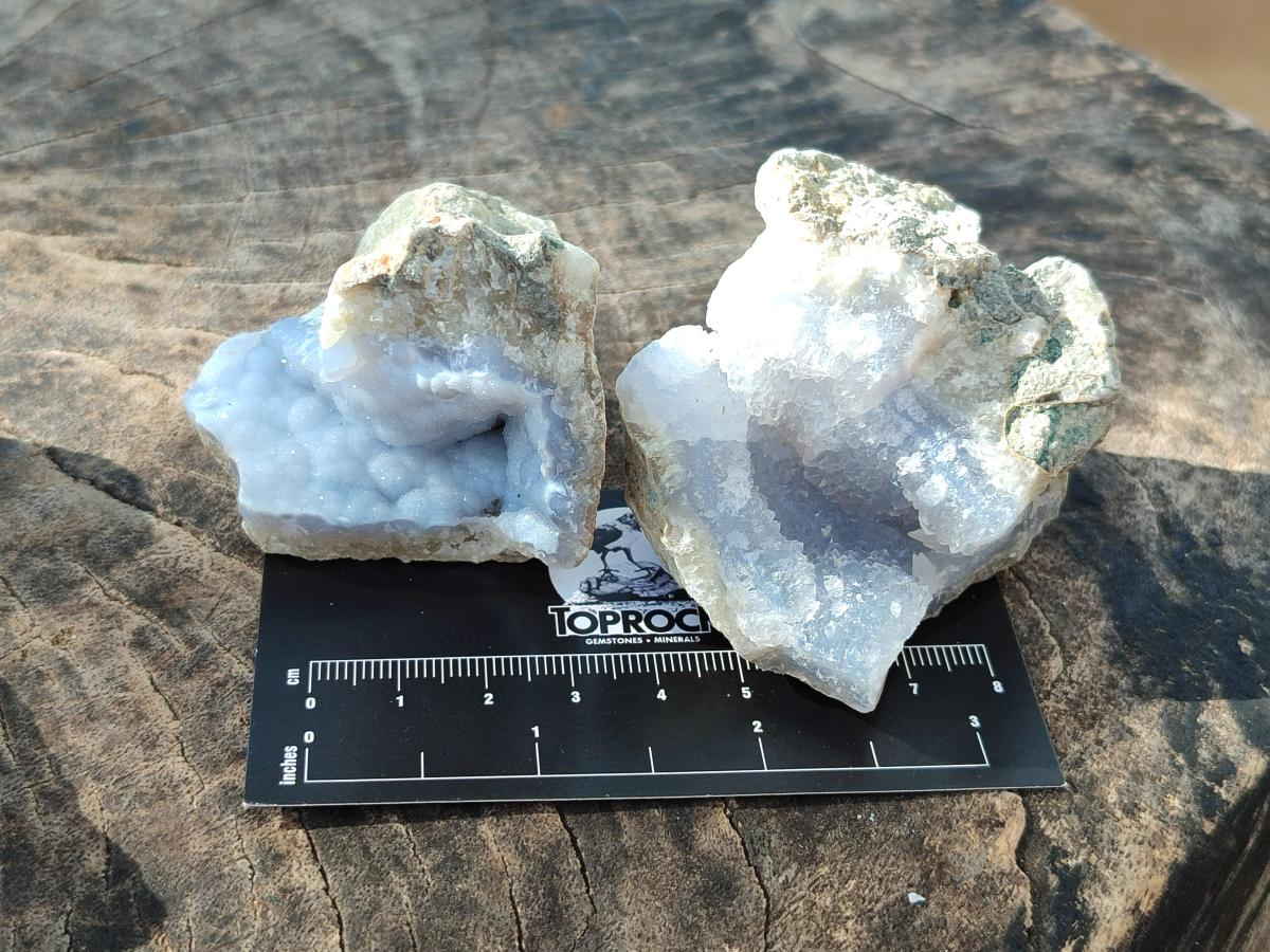 Natural Blue Lace Agate Geode Specimens x 35 From Nsanje, Malawi - Toprock Gemstones and Minerals 