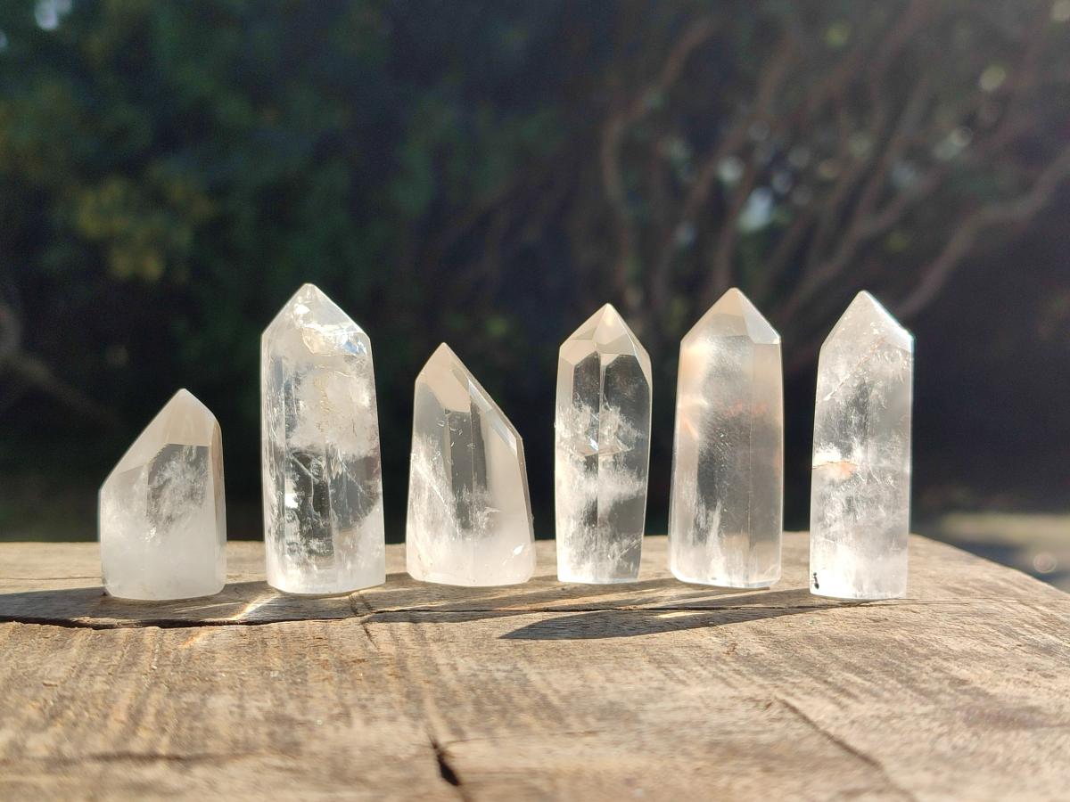 Polished Clear Quartz Crystals x 35 From Madagascar - Toprock Gemstones and Minerals 