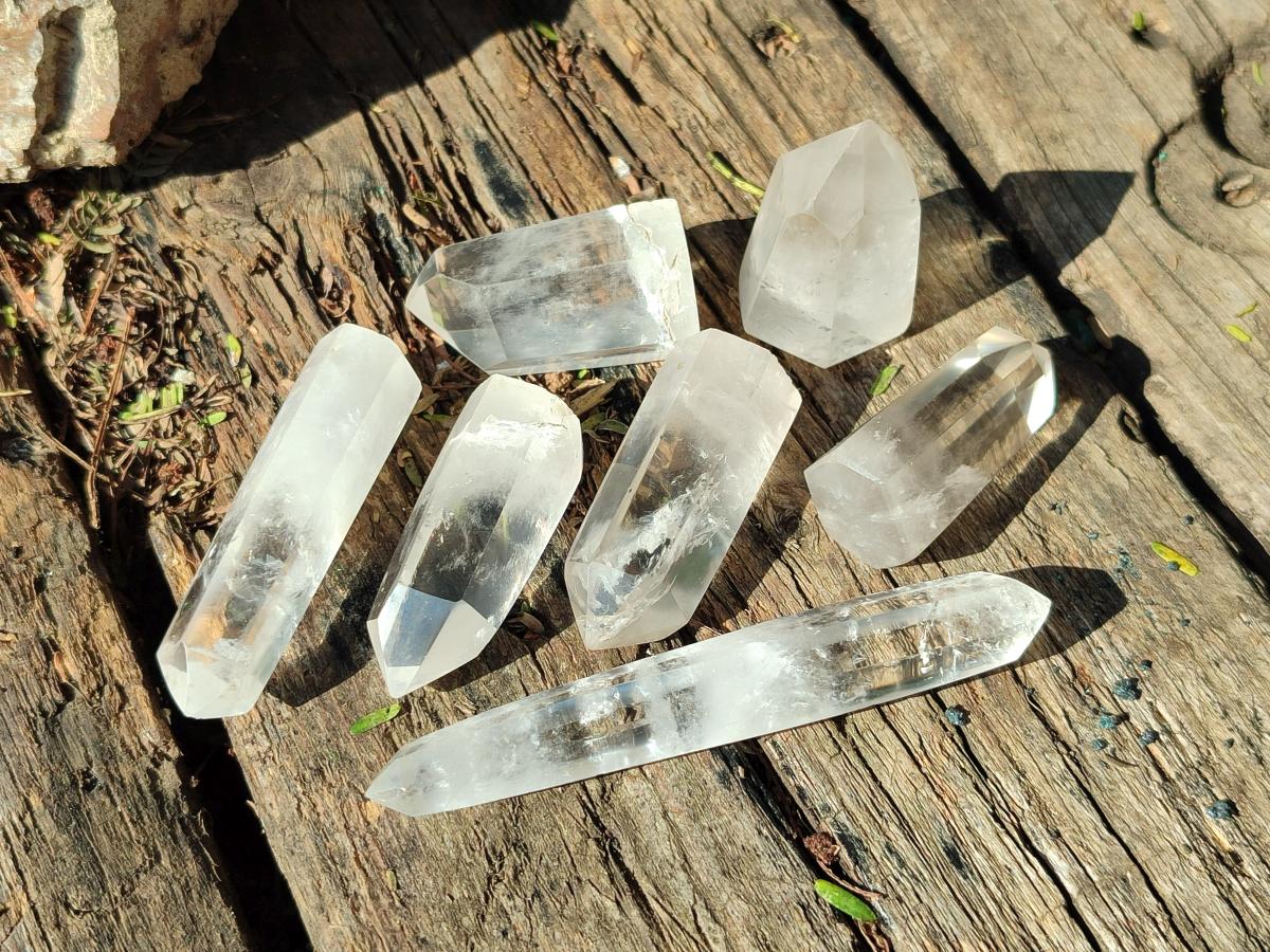 Polished Clear Quartz Crystals x 35 From Madagascar - Toprock Gemstones and Minerals 