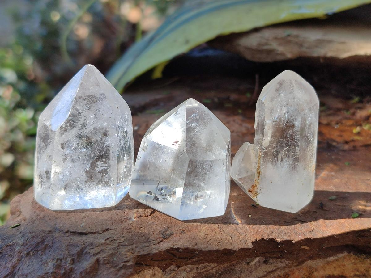 Polished Clear Quartz Crystals x 35 From Madagascar - Toprock Gemstones and Minerals 
