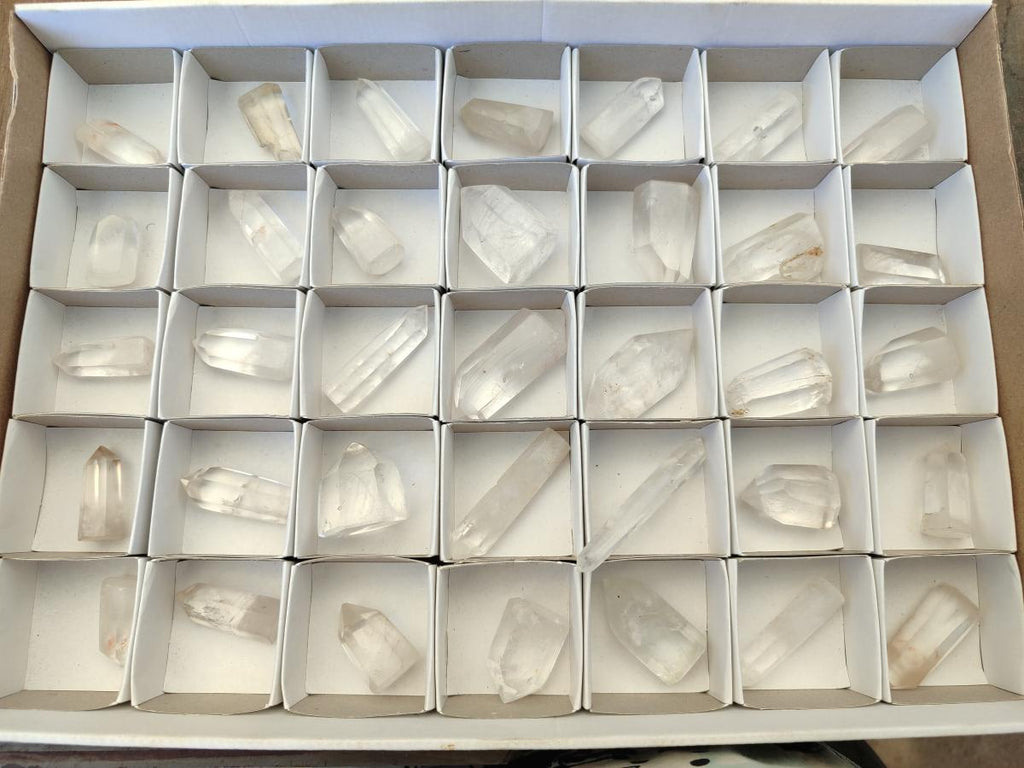 Polished Clear Quartz Crystals x 35 From Madagascar - Toprock Gemstones and Minerals 