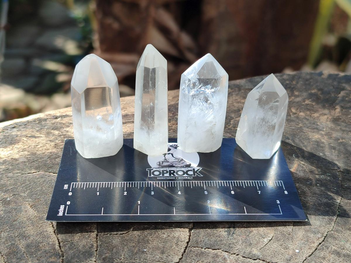 Polished Clear Quartz Crystals x 35 From Madagascar - Toprock Gemstones and Minerals 