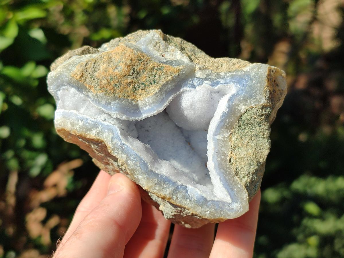 Natural Large Blue Lace Agate Geode Specimens x 6 From Nsanje, Malawi - Toprock Gemstones and Minerals 
