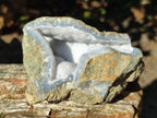 Natural Large Blue Lace Agate Geode Specimens x 6 From Nsanje, Malawi - Toprock Gemstones and Minerals 