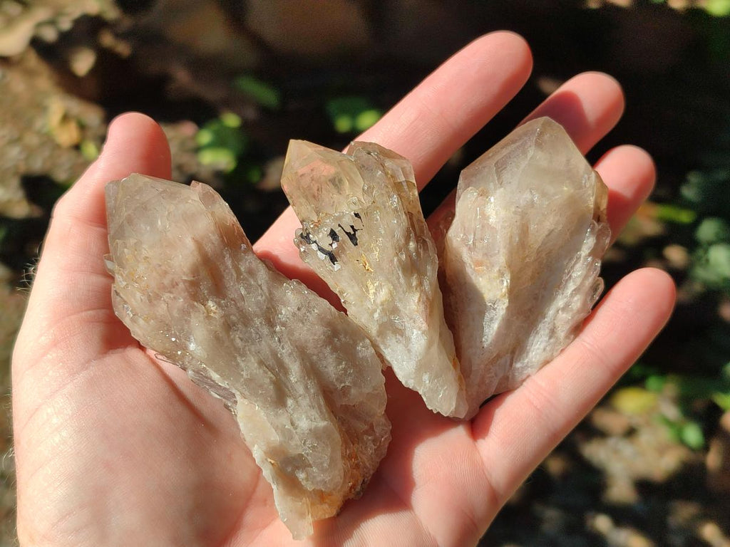 Natural Smokey Cascading Phantom Quartz Clusters x 18 From Luena, Congo - Toprock Gemstones and Minerals 