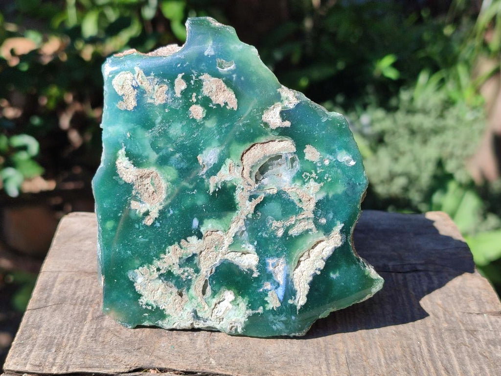 Polished On One Side Mtorolite Chrysoprase Plates x 4 From Mutorashanga, Zimbabwe - Toprock Gemstones and Minerals 