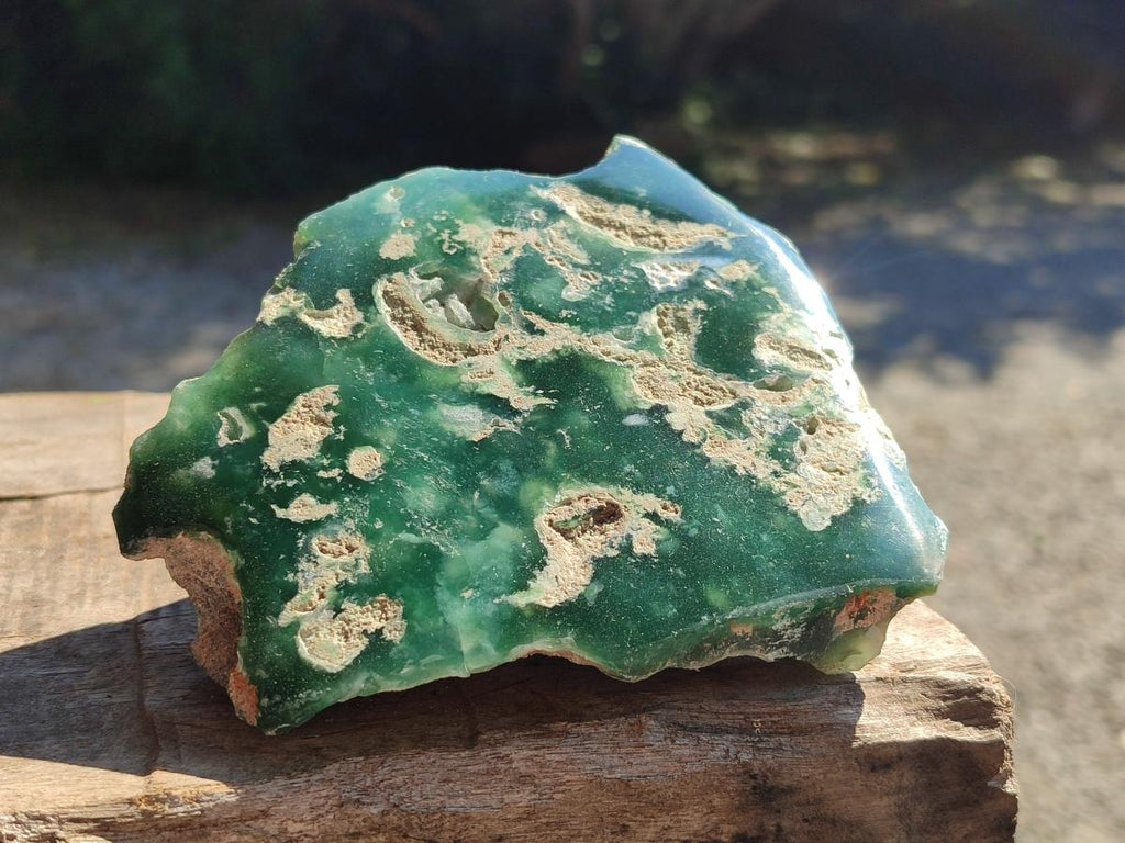 Polished On One Side Mtorolite Chrysoprase Plates x 4 From Mutorashanga, Zimbabwe - Toprock Gemstones and Minerals 