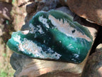 Polished On One Side Mtorolite Chrysoprase Plates x 4 From Mutorashanga, Zimbabwe - Toprock Gemstones and Minerals 