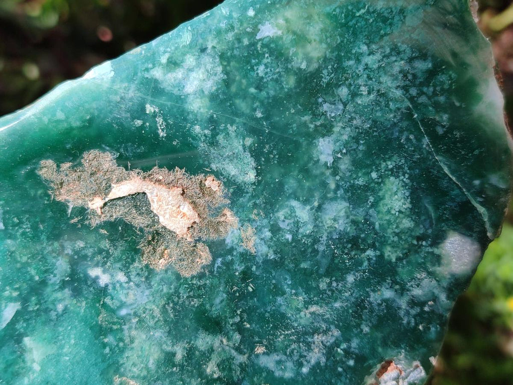 Polished On One Side Mtorolite Chrysoprase Plates x 4 From Mutorashanga, Zimbabwe - Toprock Gemstones and Minerals 
