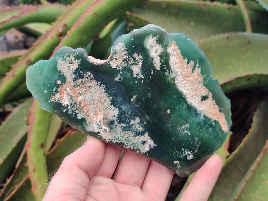 Polished On One Side Mtorolite Chrysoprase Plates x 4 From Mutorashanga, Zimbabwe - Toprock Gemstones and Minerals 
