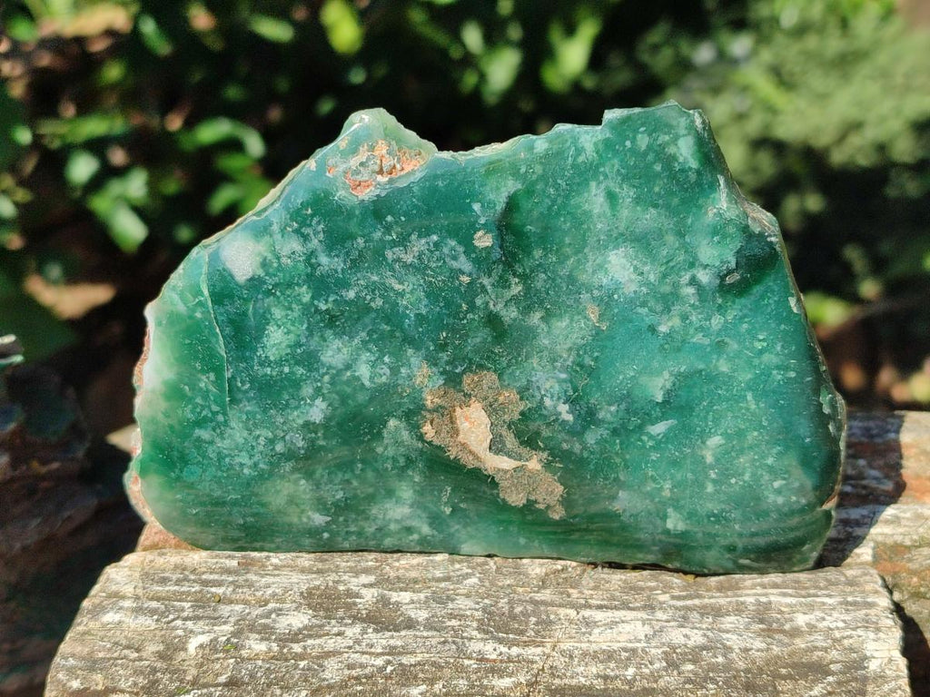 Polished On One Side Mtorolite Chrysoprase Plates x 4 From Mutorashanga, Zimbabwe - Toprock Gemstones and Minerals 