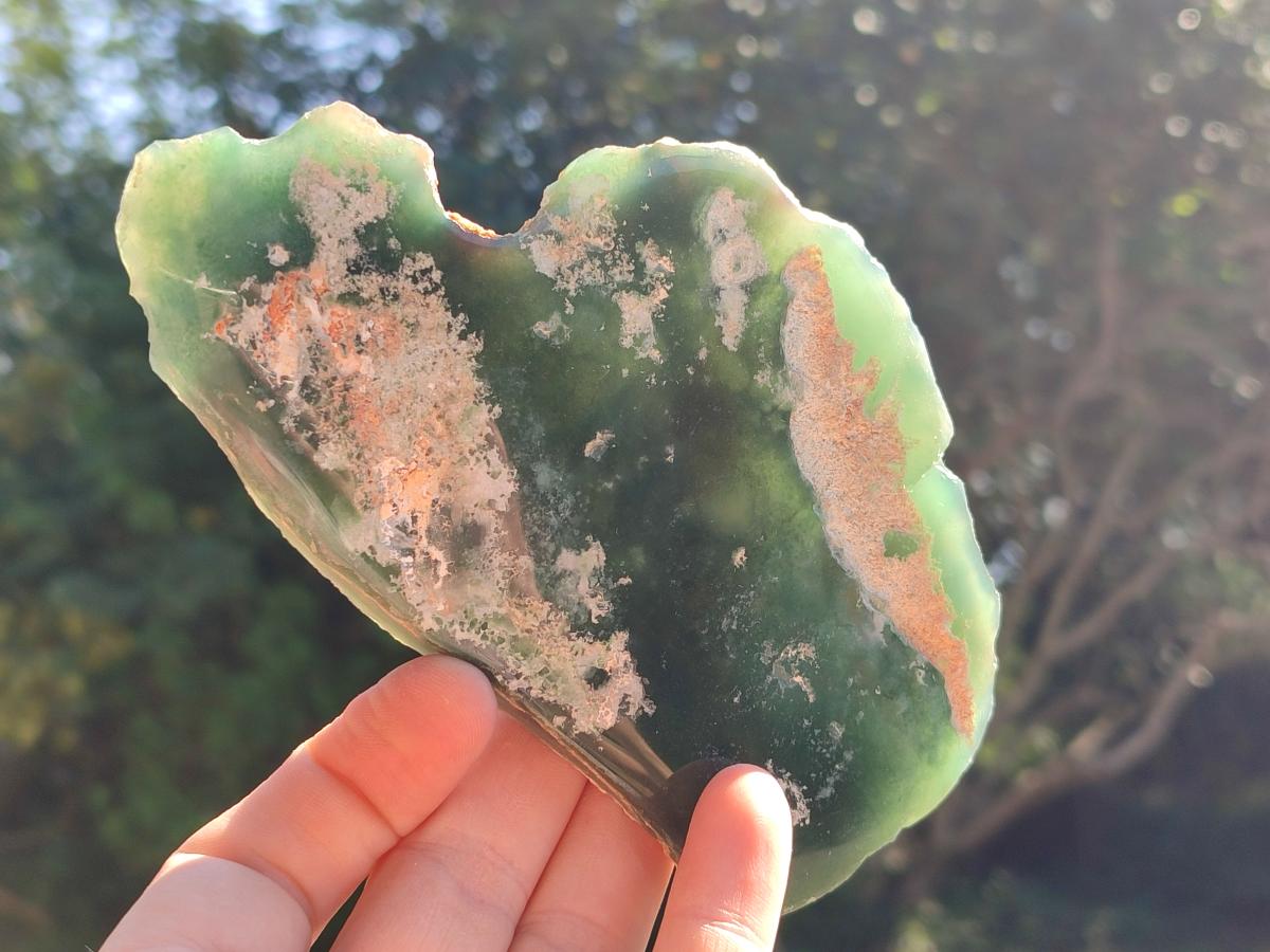 Polished On One Side Mtorolite Chrysoprase Plates x 4 From Mutorashanga, Zimbabwe - Toprock Gemstones and Minerals 