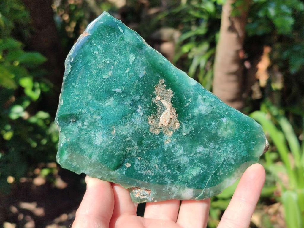 Polished On One Side Mtorolite Chrysoprase Plates x 4 From Mutorashanga, Zimbabwe - Toprock Gemstones and Minerals 