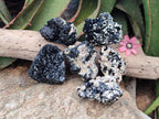 Natural Schorl Black Tourmaline with Feldspar Specimens x 6 From Erongo, Namibia - Toprock Gemstones and Minerals 