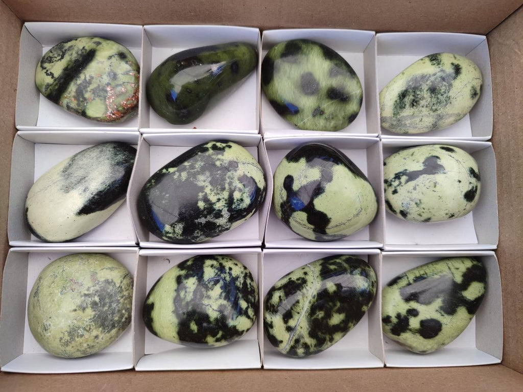 Polished Leopard Stone Palm Stones x 1 From Zimbabwe - Toprock Gemstones and Minerals 