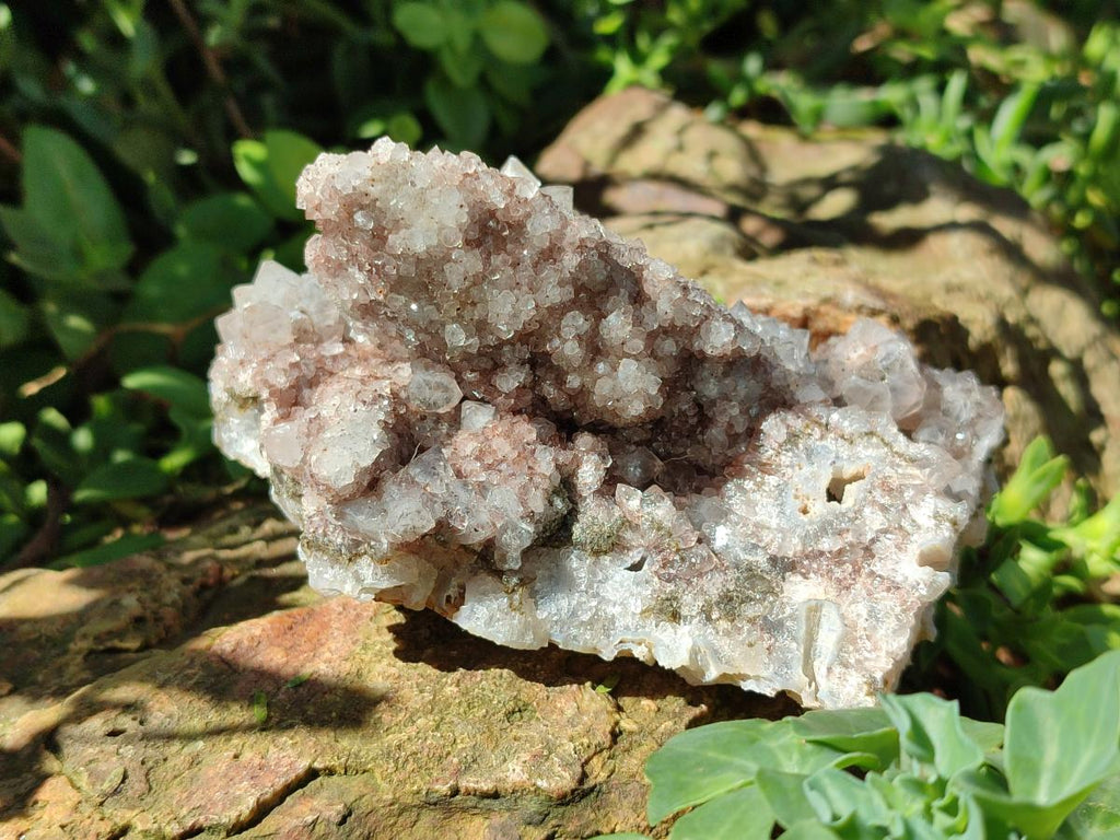Natural Drusy Cabinet Lesotho Quartz and Calcite Cluster Specimens x 2 From Albert's Mountain, Lesotho - Toprock Gemstones and Minerals 