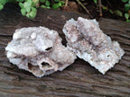 Natural Drusy Cabinet Lesotho Quartz and Calcite Cluster Specimens x 2 From Albert's Mountain, Lesotho - Toprock Gemstones and Minerals 